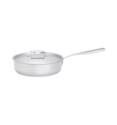 Fiskars Pan All steel Frying, Diameter 26 cm, Suitable for induction hob, Lid included, Fixed handle, Stainless steel