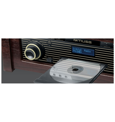 Muse DAB/DAB+ Turntable Micro System MT-115 DAB 3 speeds, USB port, AUX in