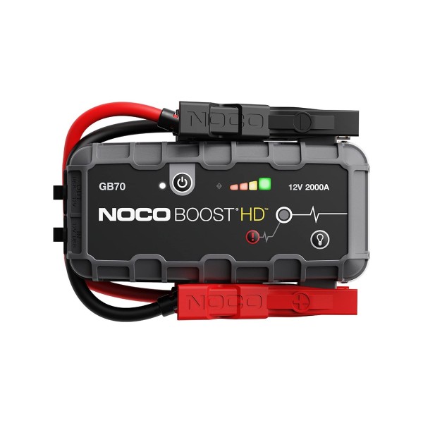 NOCO GB70 Boost 12V 2000A Jump Starter starter device with integrated 12V/USB battery