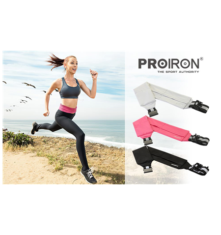 PROIRON Runners Waist Pack Running Belt, 46 x 9 cm  Waist size: 63 - 110 cm, Black