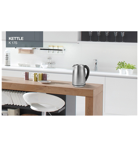 Gorenje Kettle K17S Electric, 2000 W, 1.7 L, Stainless steel, 360° rotational base, Stainless steel