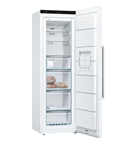 Bosch Freezer GSN36AWEP Energy efficiency class E, Free standing, Upright, Height 186 cm, No Frost system, Display, 39 dB, White