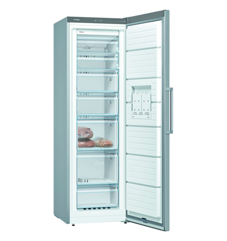 Bosch Freezer GSN36VIFV Energy efficiency class F, Free standing, Upright, Height 186 cm, No Frost system, 39 dB, Stainless stee