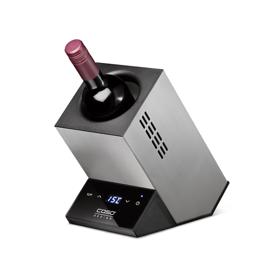 Caso Wine cooler for one bottle WineCase One Free standing, Bottles capacity 1, Inox