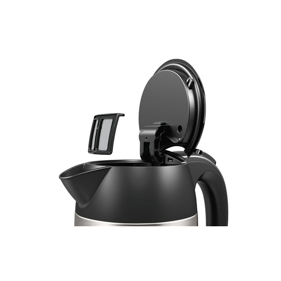Bosch Kettle DesignLine TWK3P420  Electric, 2400 W, 1.7 L, Stainless steel, 360° rotational base, Stainless steel/Black