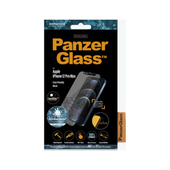 PanzerGlass Apple, iPhone 12 Pro Max, Tempered glass, Black, Case Friendly