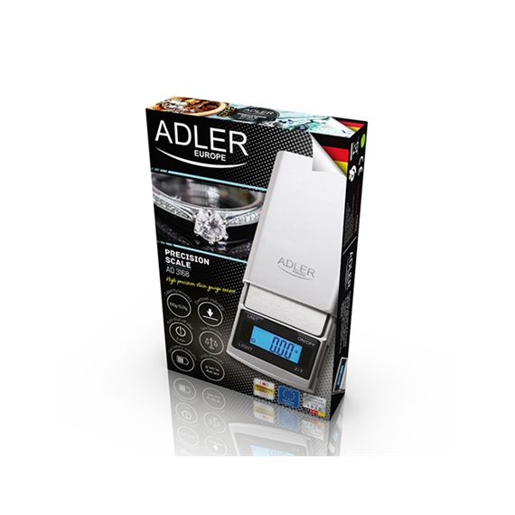 Adler Precision Scale AD 3168 Accuracy 0.01 g, Silver