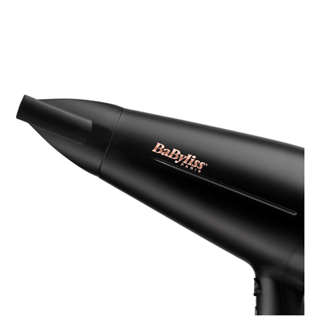BABYLISS Hair Dryer Turbo Shine D570DE  2200 W, Number of temperature settings 3, Ionic function, Diffuser nozzle, Black