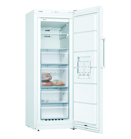 Bosch Freezer GSN29VWEP Energy efficiency class E, Free standing, Upright, Height 161 cm, No Frost system, Display, 39 dB, White