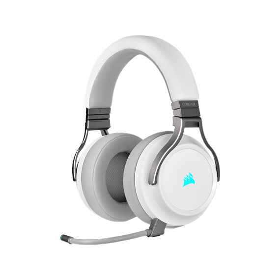 Corsair High-Fidelity Gaming Headset VIRTUOSO RGB WIRELESS Built-in microphone, White, Over-Ear