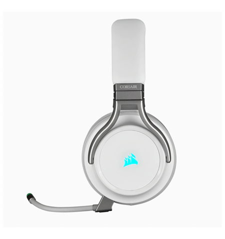 Corsair High-Fidelity Gaming Headset VIRTUOSO RGB WIRELESS Built-in microphone, White, Over-Ear