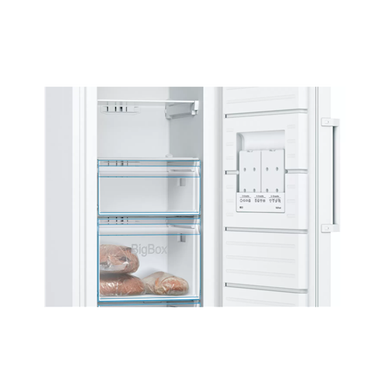Bosch Freezer GSN33VWEP Energy efficiency class E, Free standing, Upright, Height 176 cm, No Frost system, 39 dB, White