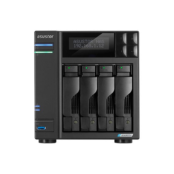 Asus AsusTor 4 Bay NAS AS6604T Up to 4 HDD/SSD, Intel Celeron J4125 Quad-Core, Processor frequency 2.0 GHz, 4 GB, SO-DIMM DDR4, 