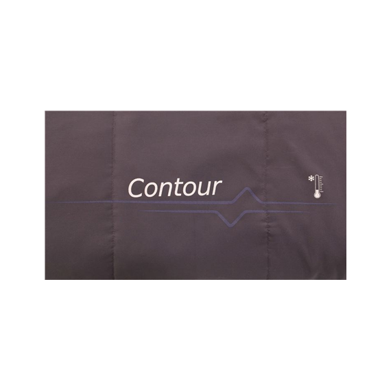 Outwell Contour Dark Purple L, Sleeping Bag - Left Zipper, 220 x 85 cm, YKK 2-way L-shape open-end with auto lock, Purple