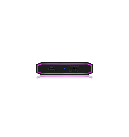 Raidsonic ICY BOX IB-G226L-C31 RGB illuminated enclosure for 2.5  SATA SSD USB 3.1 Type-C