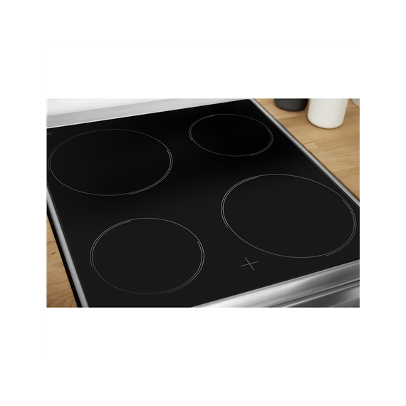 INDESIT Cooker IS5V8CHX/E Hob type Vitroceramic, Oven type Electric, Stainless steel, Width 50 cm, Grilling, Electronic, 57 L, D