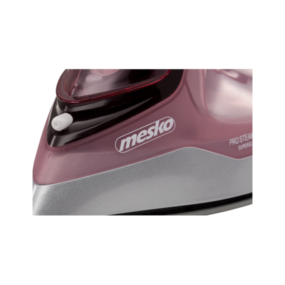 Mesko Iron MS 5028 Steam Iron, 2600 W, Continuous steam 35 g/min, Steam boost performance 60 g/min, Pink/Grey
