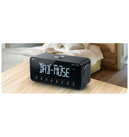 Muse DAB+/FM Clock Radio with Bluetooth M-196 DBT Alarm function, NFC, AUX in, Black