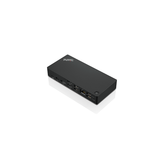 ThinkPad Universal USB USB-C Dock (Max displays: 3, Max resolution: 4K/60Hz, Supports: 2x4K/60Hz, 1xEthernet LAN (RJ-45), 2xDP 1