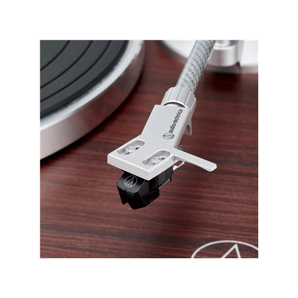 Audio Technica Manual Belt-Drive Turntable, RCA, Wood Base AT-LPW50BT
