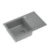 QUADRON PETER 111 granite sink Steingran grey with manual siphon and screw cap