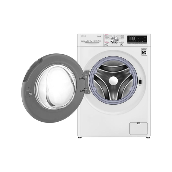 LG Washing Machine With Dryer F4DV710S1E Energy efficiency class A, Front loading, Washing capacity 10.5 kg, 1400 RPM, Depth 56 