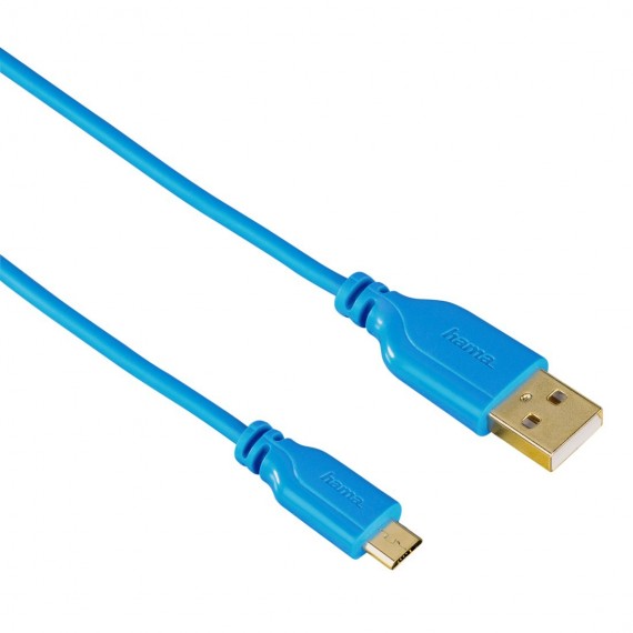 HAMA Flexi-Slim Micro USB gold-p blue