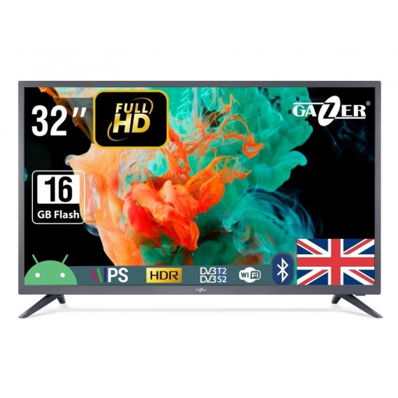 TV Set|GAZER|32 |Smart/FHD|1920x1080|Wireless LAN|Bluetooth|Android|Graphite|TV32-FS2G