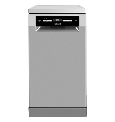Hotpoint Dishwasher HSFO 3T223 WC X Free standing, Width 45 cm, Number of place settings 10, Number of programs 9, Energy effici
