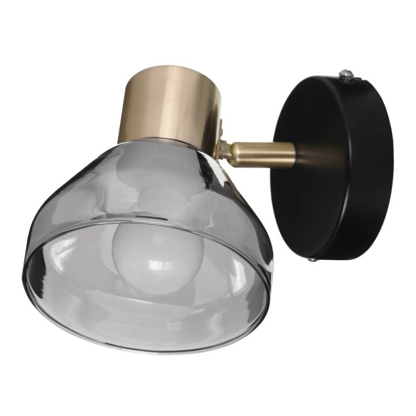 Activejet LISA single black and gold ceiling wall lamp E14 spotlight for living room