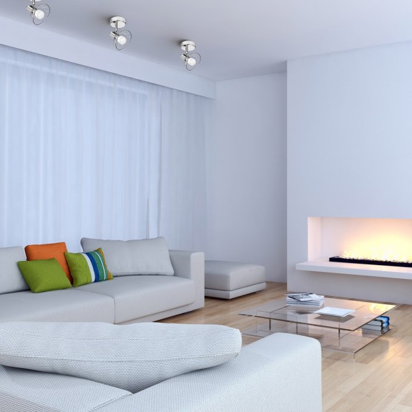 Activejet GIZEL single ceiling wall lamp chrome E14 spotlight for living room