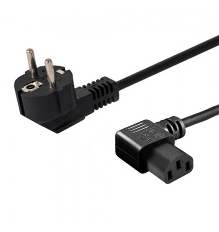 SAVIO Power cable Schuko (M) angled – IEC C13, 1.2 m CL-115