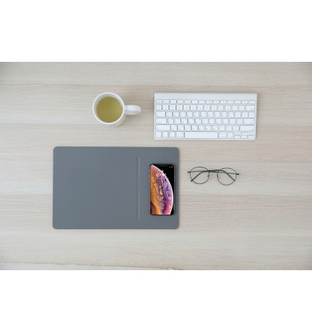 Mouse pad with high-speed wireless charging POUT HANDS 3  PRO dust gray