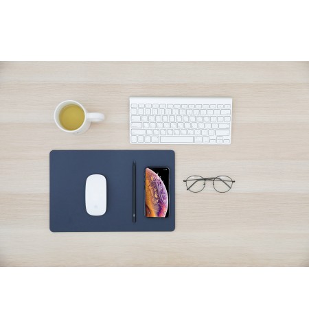 Mouse pad with high-speed wireless charging POUT HANDS 3  PRO dark blue