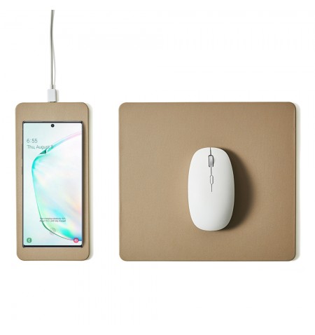 Splitted mouse pad with high-speed charging POUT HANDS 3 SPLIT latte cream