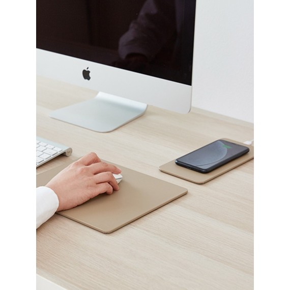 Splitted mouse pad with high-speed charging POUT HANDS 3 SPLIT latte cream
