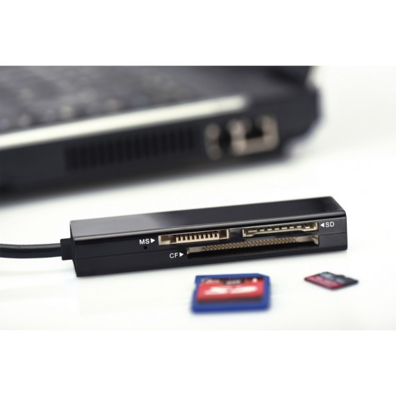 Ednet 85241 korteliu skaitytuvas Juoda USB 2.0