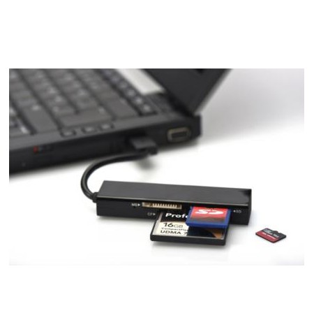 Ednet USB 3.0 MCR korteliu skaitytuvas Juoda USB 3.2 Gen 1 (3.1 Gen 1)