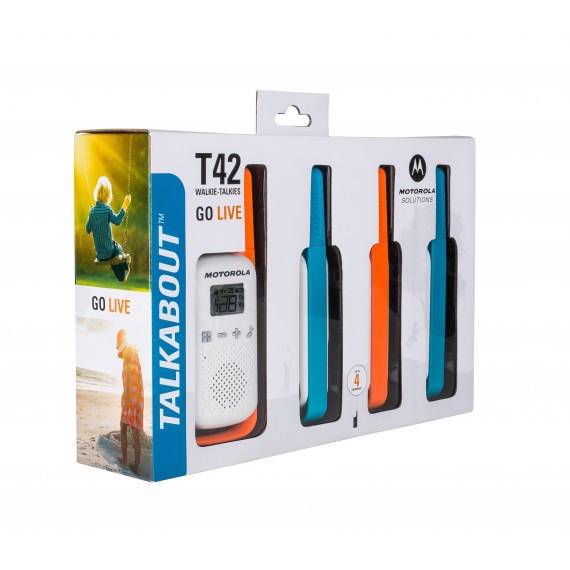 Motorola TALKABOUT T42 two-way radio 16 channels Blue,,Orange,White