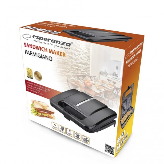 Esperanza EKT010 Sandwich toaster 1000W Black