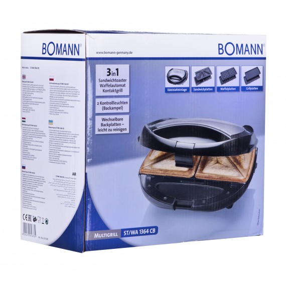 Bomann 613641 sandwich maker 650 W Black