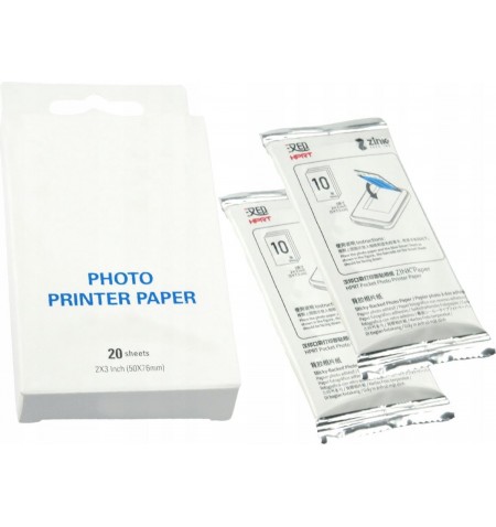 Zink photo paper GG-ZP023-20 for Canon, G&G, Huawei, HP, Polaroid, Xiaomi printers  50 mm x 76 mm  20 pcs