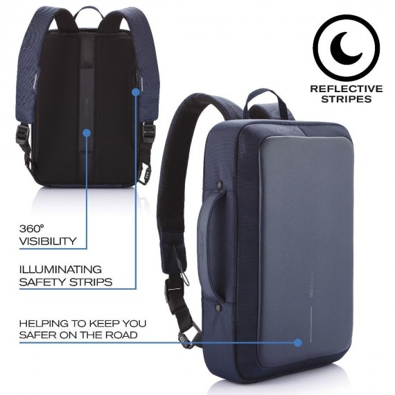 XD DESIGN ANTI-THEFT BACKPACK / BRIEFCASE BOBBY BIZZ NAVY P/N: P705.575