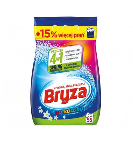 Bryza 4in1 Spring Freshness Washing Machine Detergent Powder for coloured fabrics 3,575 kg / 55