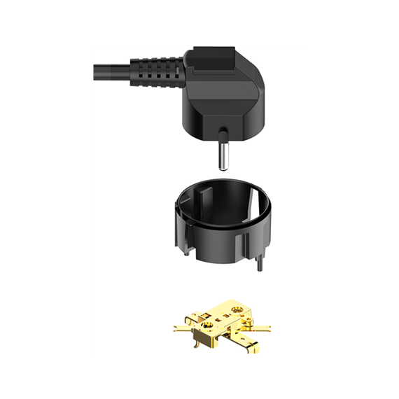 ColorWay Power Socket CW-CHE64B Black, 4xUSB, 2 m, 250 V, 6 euro sockets, 17 W