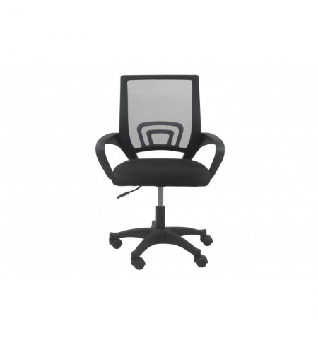 Topeshop FOTEL MORIS CZERŃ biuro kėdė Paminkštinta sėdynė Tinklelinis nugaros atlošas