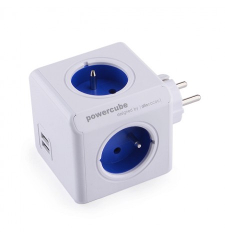 Allocacoc PowerCube Original USB (E) elektros tinklo ilgintuvas 4 AC išvestis(ys / čiu) Mėlyna, Balta