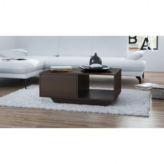 Topeshop ALTO WENGE kavos staliukas, staliukas prie lovos, kitas mažas staliukas Nestandartinė forma 1 kojos