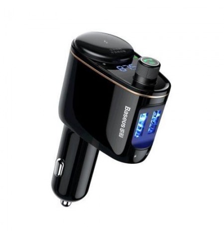 FM transmitter for car Baseus 2x USB, Bluetooth - black