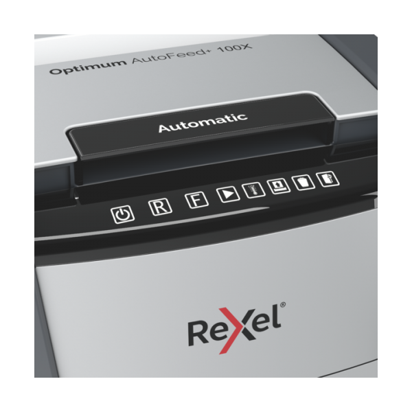 Dokumentų naikiklis Rexel Optimum AutoFeed+ 100XP Cross Cut P4,34l(Replace Rexel Auto+ 90X)